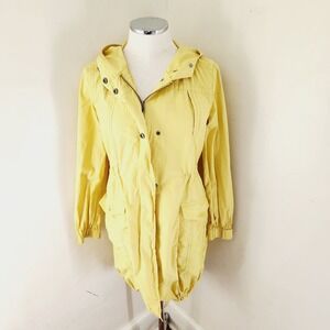 Eileen Fisher Yellow Rain Coat Women's Size PS